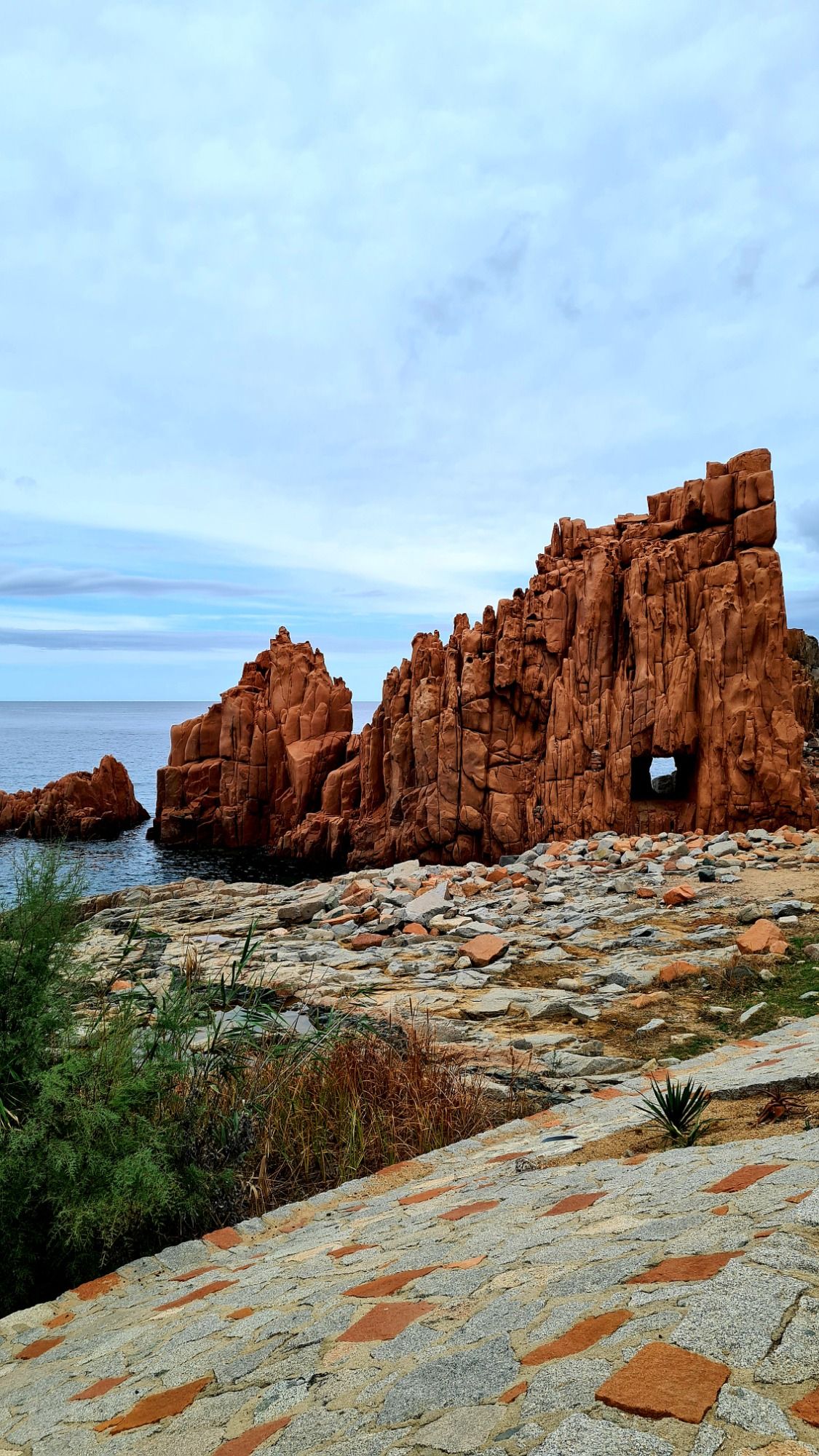 Arbatax Der Felsen Rocce Rosse Ist Ein Wahrzeichen Der Region 